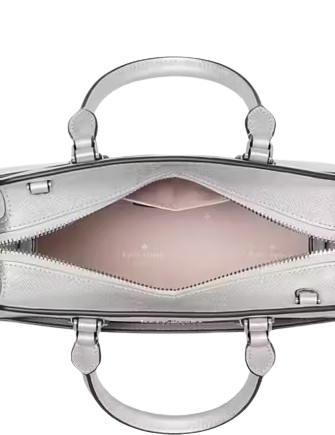 Kate Spade New York Madison Metallic Saffiano Pvc Small Satchel Lunar Light