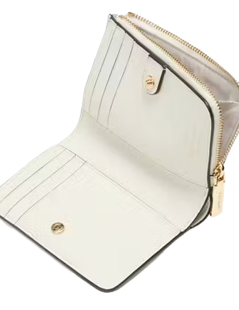 Kate Spade New York Madison Perforated Small L-zip Wallet Meringue