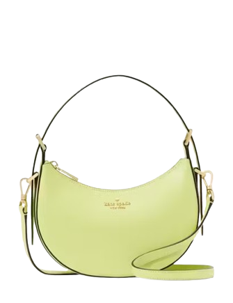 Kate Spade New York Madison Saffiano Leather Crescent Shoulder Bag Lime Slushy