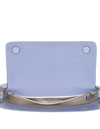 Kate Spade New York Madison Saffiano Leather Small Flap Shoulder Bag Frosted Blueberry