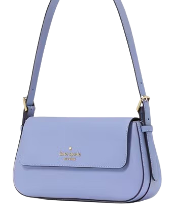 Kate Spade New York Madison Saffiano Leather Small Flap Shoulder Bag Frosted Blueberry