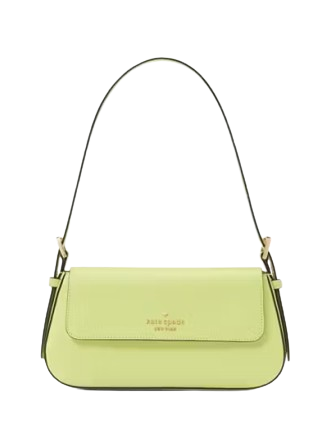Kate Spade New York Madison Saffiano Leather Small Flap Shoulder Bag Lime Slushy
