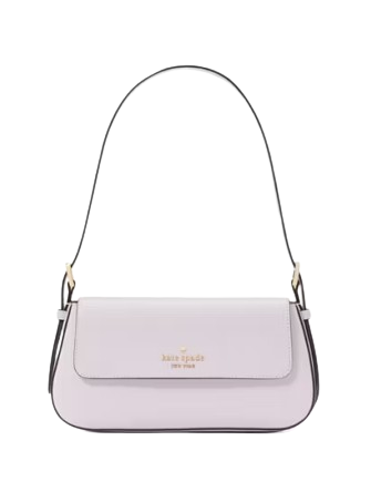 Kate Spade New York Madison Saffiano Leather Small Flap Shoulder Bag Pale Amethyst