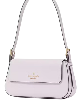 Kate Spade New York Madison Saffiano Leather Small Flap Shoulder Bag Pale Amethyst