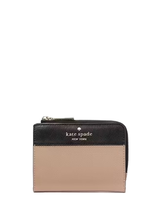Kate Spade New York Madison Small L Zip Wallet Toasted Hazelnut