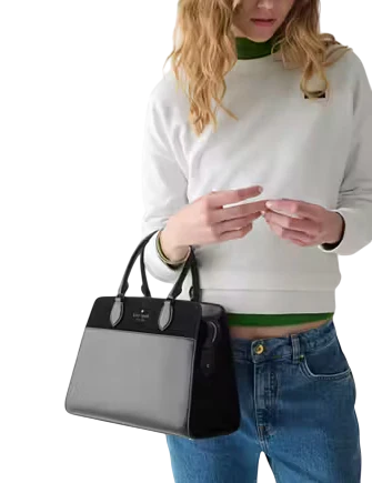 Kate Spade New York Madison Suede Medium Satchel Black