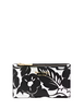 Kate Spade New York Morgan Tropical Foliage Small Slim Bifold Wallet Black Multi