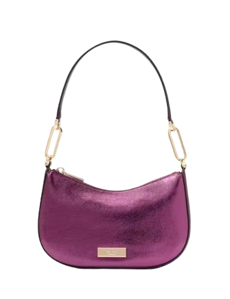 Kate Spade New York Nina Metallic Shoulder Bag Dark Raspberry