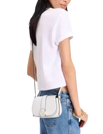 Kate Spade New York Nouveau Mini Saddle Bag True White