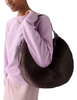 Kate Spade New York Nova Faux Fur Large Crescent Shoulder Bag Hot Fudge
