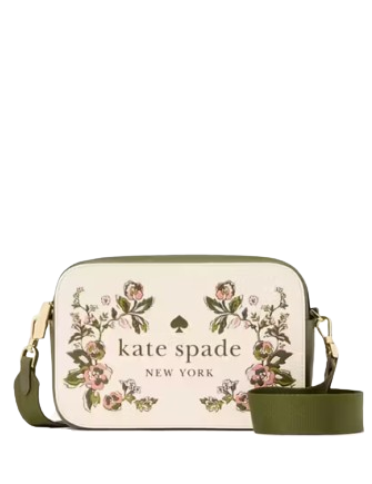Kate Spade New York Oh Snap Floral Camera Bag  Meringue
