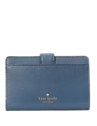 Kate Spade New York Phoebe Floral Applique Turnlock Medium Wallet  Bluestone