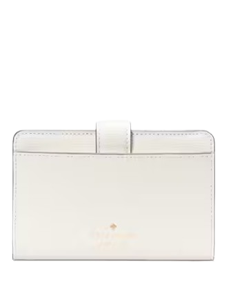Kate Spade New York Phoebe Perforated Turnlock Medium Wallet Meringue