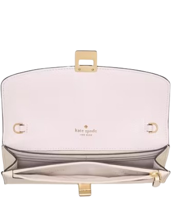 Kate Spade New York Phoebe Perforated Turnlock Wallet-on-chain Meringue