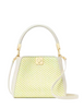 Kate Spade New York Phoebe Straw Small Top Handle Bag  Lime Slushy