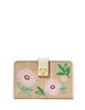 Kate Spade New York Phoebe Straw Turnlock Medium Wallet Natural