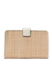 Kate Spade New York Phoebe Straw Turnlock Medium Wallet Natural