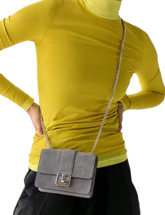 Kate Spade New York Phoebe Suede Turnlock Mini Flap Crossbody Hare Grey