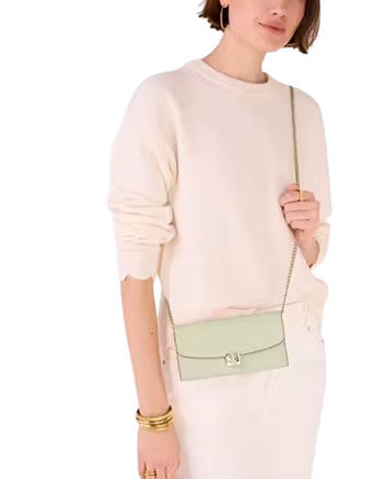 Kate Spade New York Phoebe Turnlock Wallet-on-chain Sage Bundle