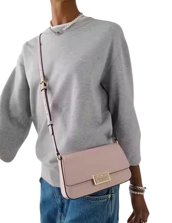 Kate Spade New York Reegan Patent Mini Flap Crossbody Tutu Pink