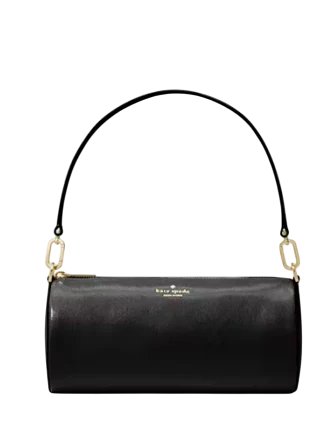 Kate Spade New York Roulette Glazed Leather Medium Shoulder Bag Black