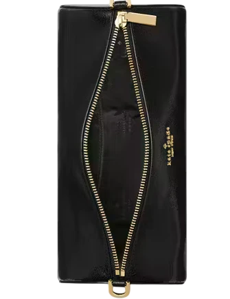 Kate Spade New York Roulette Glazed Leather Medium Shoulder Bag Black