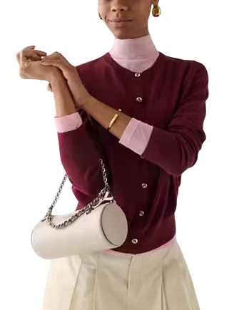 Kate Spade New York Roulette Glazed Leather Mini Convertible Bag Quartz Pebble