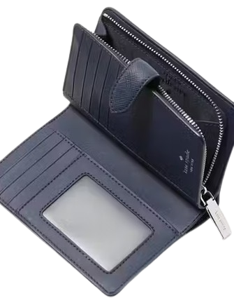Kate Spade New York Schuyler Medium Compact Bifold Wallet Parisian Navy
