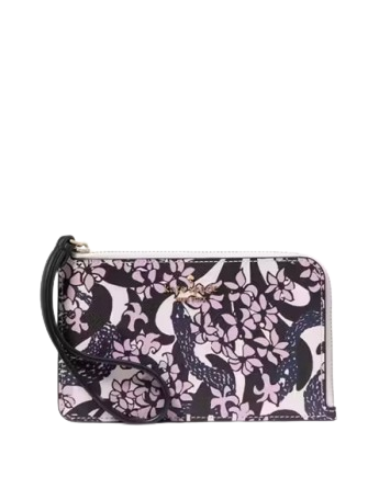 Kate Spade New York Snake Garden Small L-Zip Wallet Pink Multi