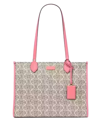 Kate Spade New York Spade Flower Coated Canvas Large Market Tote Ruby Citrus