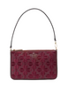 Kate Spade New York Spade Flower Embroidered Convertible Wristlet Dark Merlot