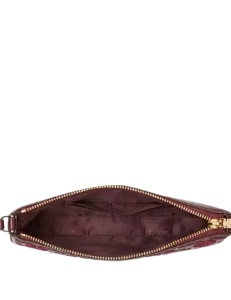 Kate Spade New York Spade Flower Embroidered Convertible Wristlet Dark Merlot