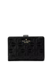 Kate Spade New York Spade Flower Embroidered Medium Bifold Wallet Black