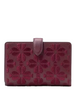 Kate Spade New York Spade Flower Embroidered Medium Bifold Wallet Dark Merlot
