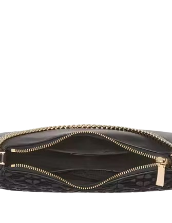 Kate Spade New York Spade Flower Embroidered Medium Convertible Crossbody Black
