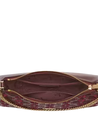 Kate Spade New York Spade Flower Embroidered Medium Convertible Crossbody Dark Merlot