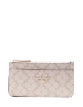 Kate Spade New York Spade Flower Large Slim Card Holder Dark Beige