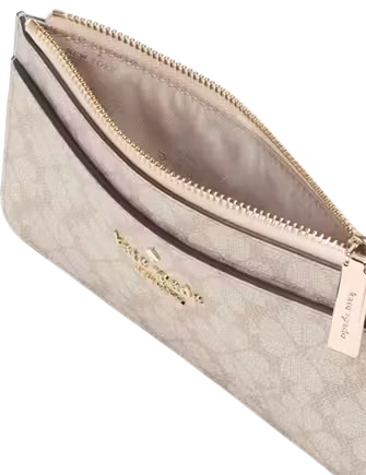 Kate Spade New York Spade Flower Large Slim Card Holder Dark Beige