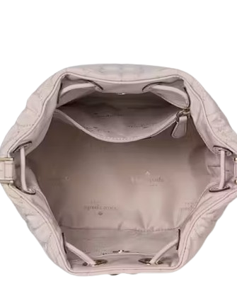 Kate Spade New York Spade Flower Quilted Nylon Bucket Bag Cozy Grey