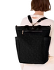 Kate Spade New York Spade Flower Quilted Nylon Convertible Backpack Black