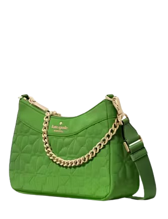 Kate Spade New York Spade Flower Quilted Nylon Convertible Crossbody KS Green