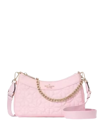 Kate Spade New York Spade Flower Quilted Nylon Convertible Crossbody Pink Horizon