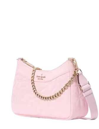 Kate Spade New York Spade Flower Quilted Nylon Convertible Crossbody Pink Horizon