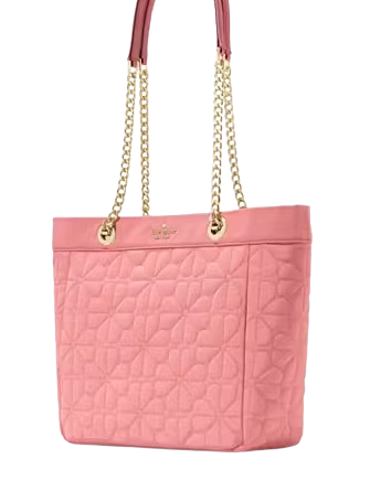 Kate Spade New York Spade Flower Quilted Nylon Medium Tote Terracotta Tile