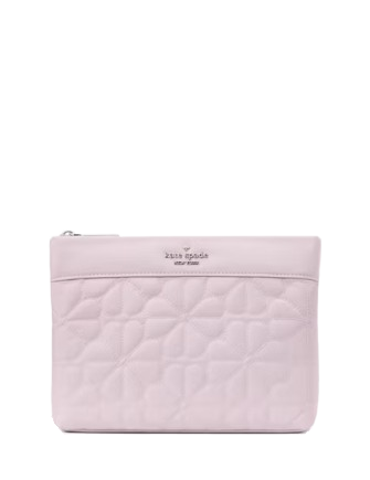 Kate Spade New York Spade Flower Quilted Nylon Pouch Pale Amethyst