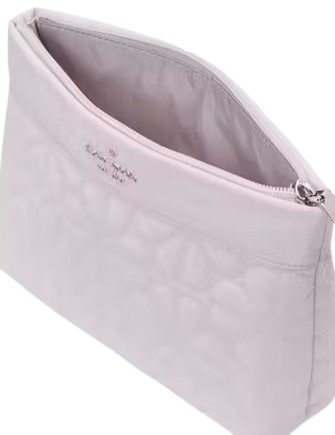 Kate Spade New York Spade Flower Quilted Nylon Pouch Pale Amethyst
