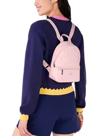 Kate Spade New York Spade Flower Quilted Nylon Small Backpack Pink Horizon