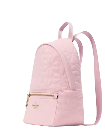 Kate Spade New York Spade Flower Quilted Nylon Small Backpack Pink Horizon