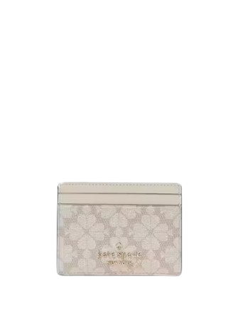 Kate Spade New York Spade Flower Small Slim Card Holder Dark Beige Multi