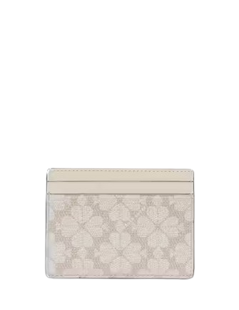 Kate Spade New York Spade Flower Small Slim Card Holder Dark Beige Multi